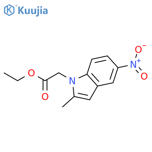 1H-Indole-1-acetic acid, 2-methyl-5-nitro-, ethyl ester structure