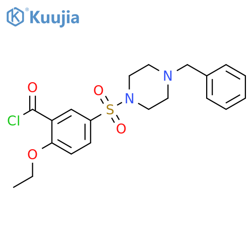 Benzoyl chloride, 2-ethoxy-5-[[4-(phenylmethyl)-1-piperazinyl]sulfonyl]- structure