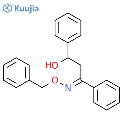 1-Propanone, 3-hydroxy-1,3-diphenyl-, O-(phenylmethyl)oxime structure