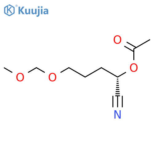PENTANENITRILE, 2-(ACETYLOXY)-5-(METHOXYMETHOXY)-, (2S)- structure