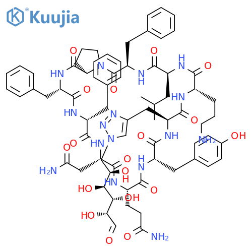 CYCLO[3-[1-(6-DEOXY-D-GALACTOS-6-YL)-1H-1,2,3-TRIAZOL-4-YL]-L-ALANYL-L-ORNITHYL-L-LEUCYL-D-PHENYLALANYL-L-PROLYL-L-PHENYLALANYL-D-PHENYLALANYL-L-ASPARAGINYL-L-GLUTAMINYL-L-TYROSYL] structure