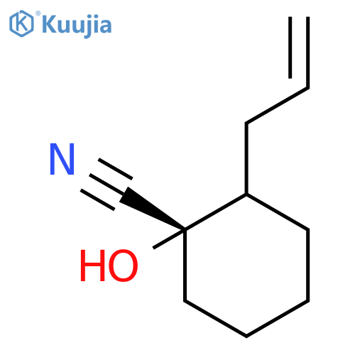 CYCLOHEXANECARBONITRILE, 1-HYDROXY-2-(2-PROPENYL)-, (1S)- structure