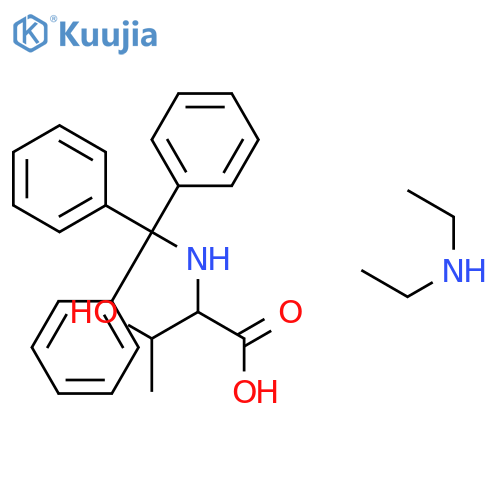 Diethylamine (2S,3R)-3-hydroxy-2-(tritylamino)butanoate structure