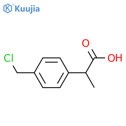 2-(4-(Chloromethyl)phenyl)propanoic Acid structure