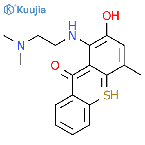 1-{[2-(dimethylamino)ethyl]amino}-2-hydroxy-4-methyl-9H-thioxanthen-9-one structure