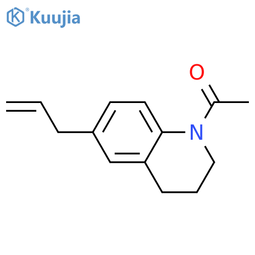 Quinoline, 1-acetyl-1,2,3,4-tetrahydro-6-(2-propenyl)- structure