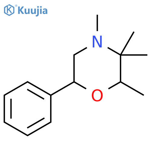 Morpholine,2,3,3,4-tetramethyl-6-phenyl- structure