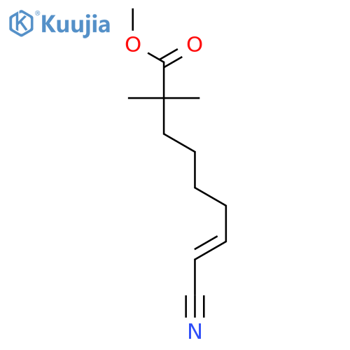 7-OCTENOIC ACID, 8-CYANO-2,2-DIMETHYL-, METHYL ESTER, (7E)- structure