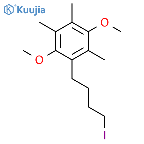 BENZENE, 1-(4-IODOBUTYL)-2,5-DIMETHOXY-3,4,6-TRIMETHYL- structure