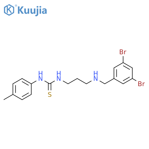 Thiourea,N-[3-[[(3,5-dibromophenyl)methyl]amino]propyl]-N'-(4-methylphenyl)- structure