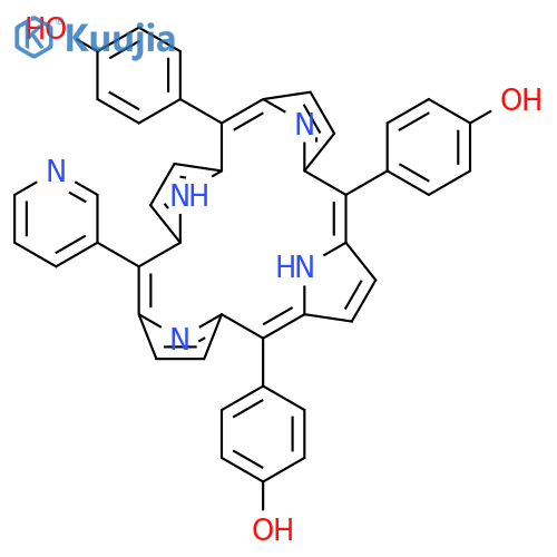 Phenol, 4,4',4''-[20-(3-pyridinyl)-21H,23H-porphine-5,10,15-triyl]tris- structure