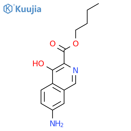 3-Isoquinolinecarboxylic acid, 7-amino-4-hydroxy-, butyl ester structure