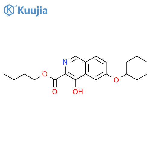 3-ISOQUINOLINECARBOXYLIC ACID, 6-(CYCLOHEXYLOXY)-4-HYDROXY-, BUTYL ESTER structure
