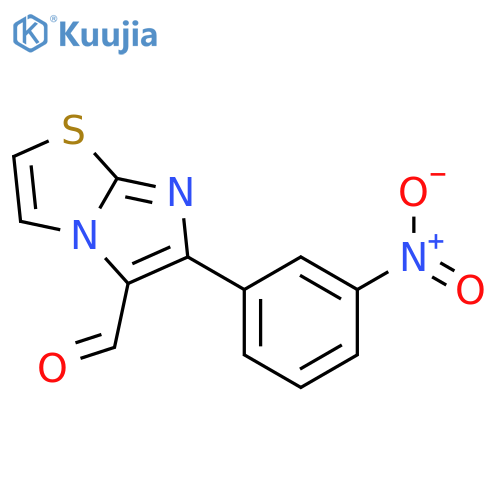 6-(3-Nitro-phenyl)-imidazo[2,1-b]thiazole-5-carbaldehyde structure