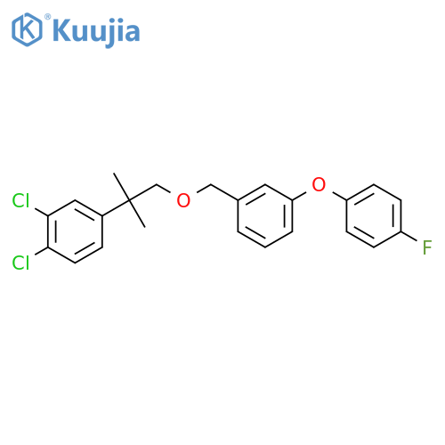 1,2-dichloro-4-(2-{[3-(4-fluorophenoxy)benzyl]oxy}-1,1-dimethylethyl)benzene structure