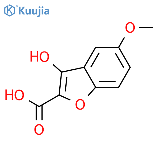 2-Benzofurancarboxylic acid, 3-hydroxy-5-methoxy- structure