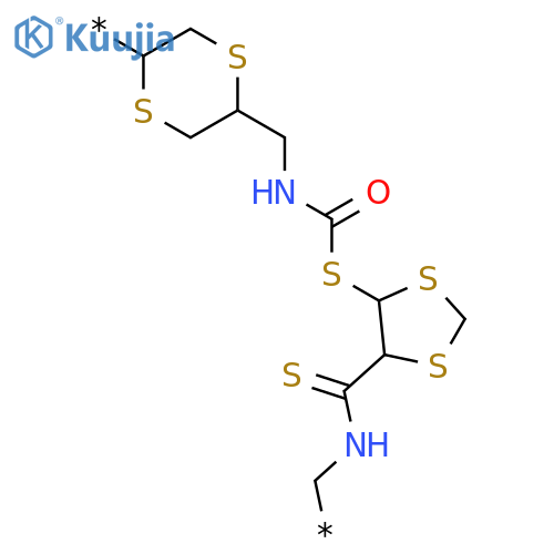 Poly(1,4-dithiane-2,5-diylmethyleneiminocarbonylthio-1,3-dithiolane-4,5-diylthiocarbonyliminomethylene) structure