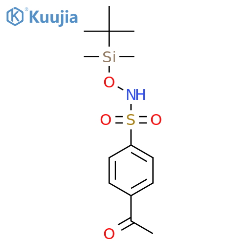 BENZENESULFONAMIDE, 4-ACETYL-N-[[(1,1-DIMETHYLETHYL)DIMETHYLSILYL]OXY]- structure
