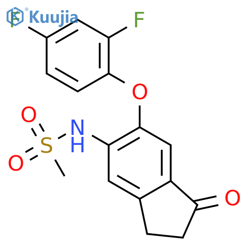 Methanesulfonamide,N-[6-(2,4-difluorophenoxy)-2,3-dihydro-1-oxo-1H-inden-5-yl]- structure