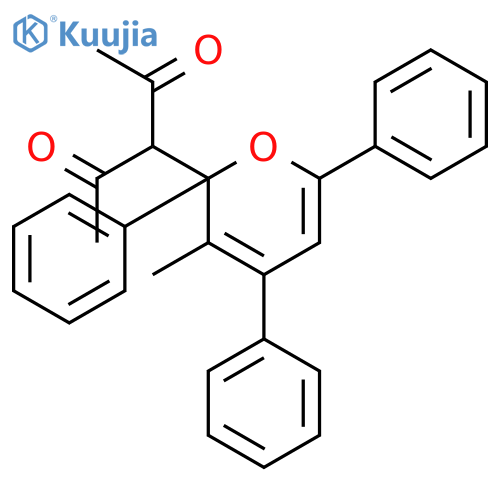 2,4-Pentanedione, 3-(3-methyl-2,4,6-triphenyl-2H-pyran-2-yl)- structure