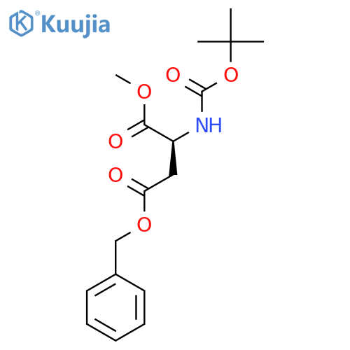 (S)-4-Benzyl 1-methyl 2-((tert-butoxycarbonyl)amino)succinate structure