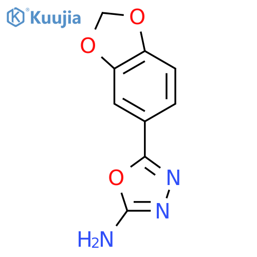 5-(2H-1,3-benzodioxol-5-yl)-1,3,4-oxadiazol-2-amine structure