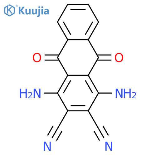 1,4-Diamino-2,3-dicyanoanthraquinone structure