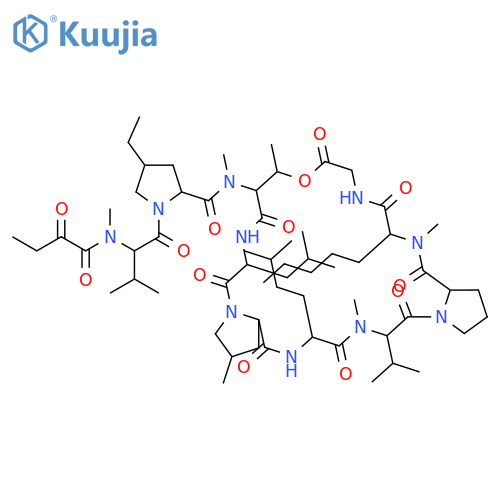 N-methyl-N-(2-oxobutanoyl)valyl-4-ethyl-N-methyl-N-[2,10,17,25-tetramethyl-27-(3-methylbutyl)-24-(1-methylethyl)-6-(2-methylpropyl)-5,8,12,15,18,23,26,29-octaoxo-16-pentylhexacosahydro-1H,12H-dipyrrolo[2,1-i:2',1'-r][1,4,7,10,13,16,19,22]oxaheptaazacyclop structure