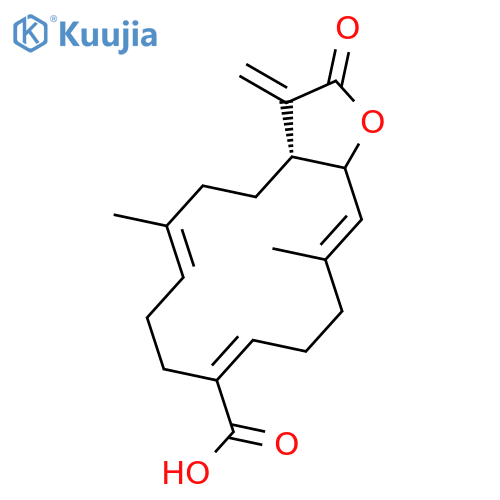 Cyclotetradeca[b]furan-10-carboxylicacid, 2,3,3a,4,5,8,9,12,13,15a-decahydro-6,14-dimethyl-3-methylene-2-oxo-,(3aS,6E,10E,14E,15aS)- structure