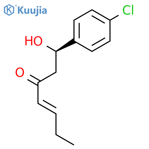 4-Hepten-3-one, 1-(4-chlorophenyl)-1-hydroxy-, (1R,4E)- structure