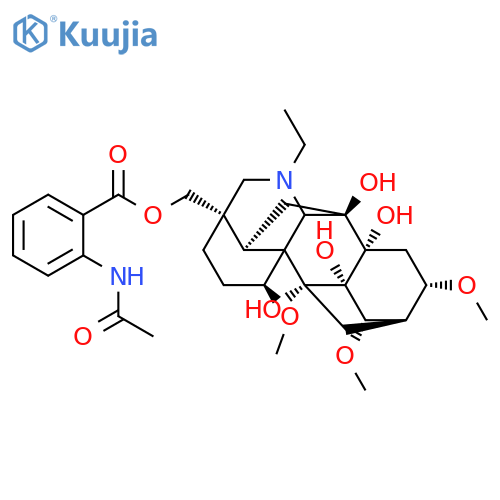 Aconitane-4,7,8,9,10-pentol,20-ethyl-1,14,16-trimethoxy-, 4-[2-(acetylamino)benzoate], (1a,14a,16b)- (9CI) structure