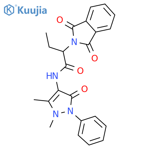 2H-Isoindole-2-acetamide,N-(2,3-dihydro-1,5-dimethyl-3-oxo-2-phenyl-1H-pyrazol-4-yl)-a-ethyl-1,3-dihydro-1,3-dioxo- structure