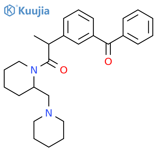 Piperidine, 1-[2-(3-benzoylphenyl)-1-oxopropyl]-2-(1-piperidinylmethyl)- structure