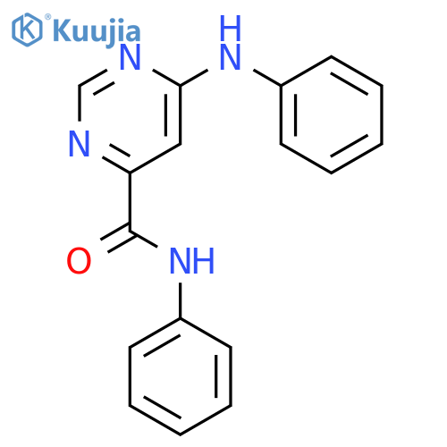 4-PYRIMIDINECARBOXAMIDE, N-PHENYL-6-(PHENYLAMINO)- structure