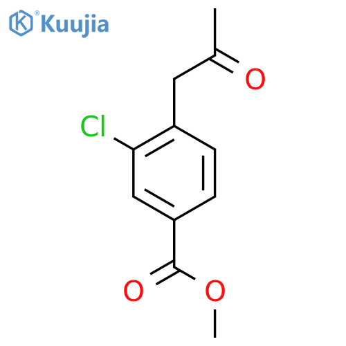 Methyl 3-chloro-4-(2-oxopropyl)benzoate structure
