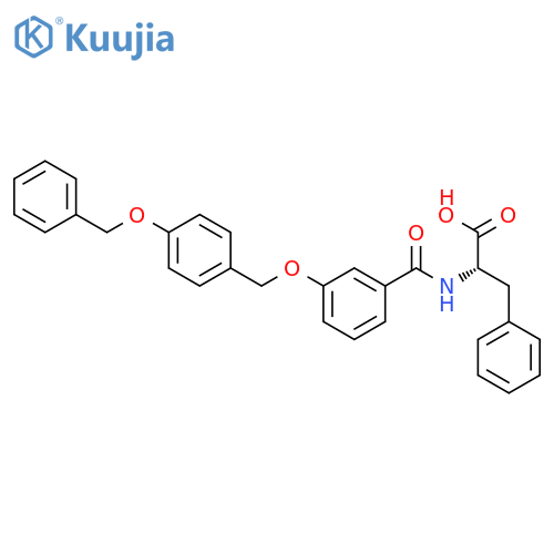 L-PHENYLALANINE, N-[3-[[4-(PHENYLMETHOXY)PHENYL]METHOXY]BENZOYL]- structure