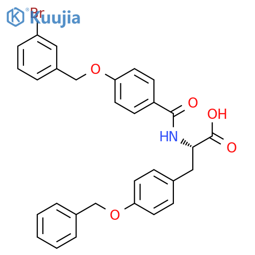 L-Tyrosine, N-[4-[(3-bromophenyl)methoxy]benzoyl]-O-(phenylmethyl)- structure