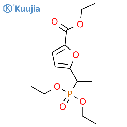 2-Furancarboxylic acid, 5-[1-(diethoxyphosphinyl)ethyl]-, ethyl ester structure