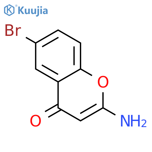 4H-1-BENZOPYRAN-4-ONE, 2-AMINO-6-BROMO- structure