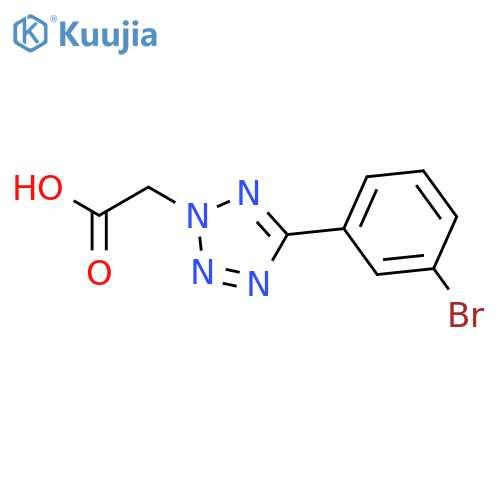 2-5-(3-bromophenyl)-2H-1,2,3,4-tetrazol-2-ylacetic acid structure