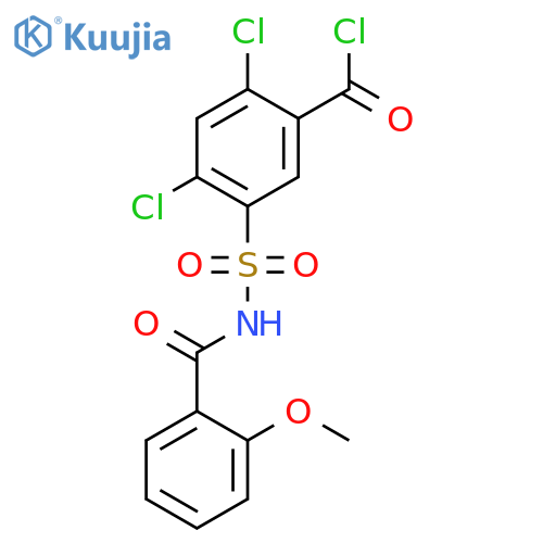 Benzoyl chloride, 2,4-dichloro-5-[[(2-methoxybenzoyl)amino]sulfonyl]- structure