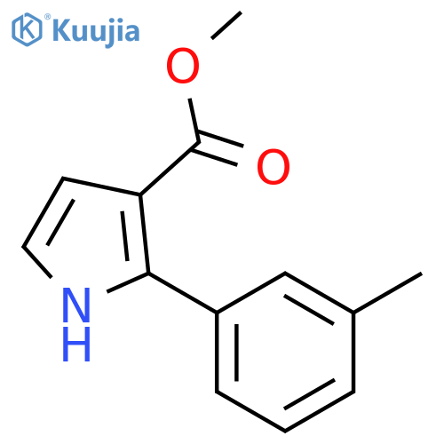 1H-Pyrrole-3-carboxylicacid, 2-(3-methylphenyl)-, methyl ester structure