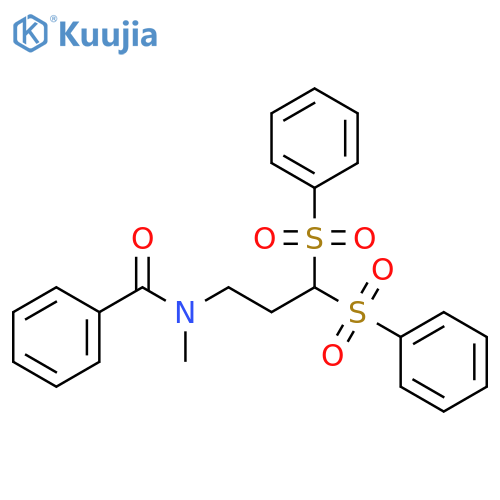 BENZAMIDE, N-[3,3-BIS(PHENYLSULFONYL)PROPYL]-N-METHYL- structure