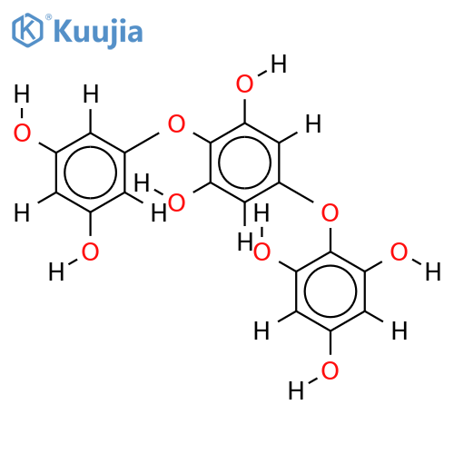 2,2',4,6,6'-pentahydroxy-1'-(3,5-dihydroxyphenoxy)biphenyl ether structure