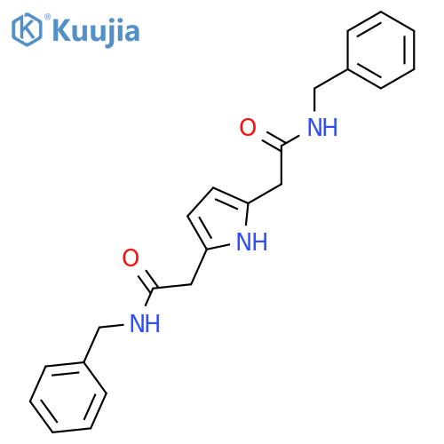 1H-Pyrrole-2,5-diacetamide, N,N'-bis(phenylmethyl)- structure