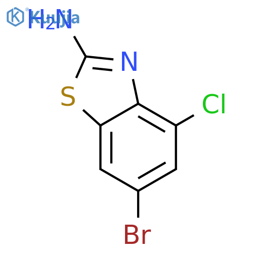 6-bromo-4-chloro-1,3-benzothiazol-2-amine structure