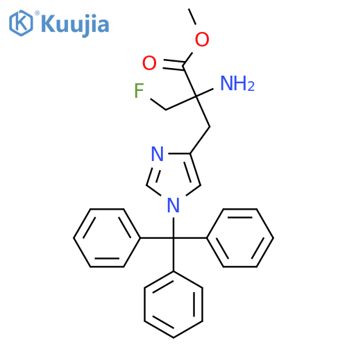α-(Fluoromethyl)-1-trityl-DL-histidine Methyl Ester structure