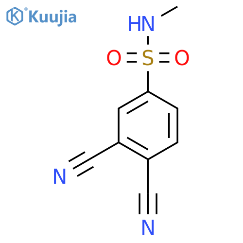 3,4-dicyano-N-methylbenzene-1-sulfonamide structure