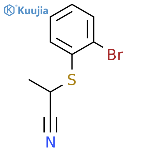 Propanenitrile, 2-[(2-bromophenyl)thio]- structure
