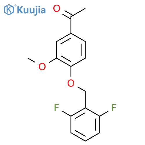 Ethanone, 1-[4-[(2,6-difluorophenyl)methoxy]-3-methoxyphenyl]- structure